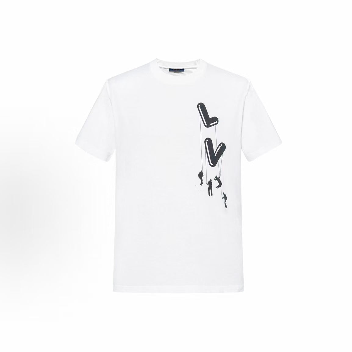 LOUIS VUITTON Paratrooper Print Round-neck Pullover Short-Sleeve T-Shirt for Men - White