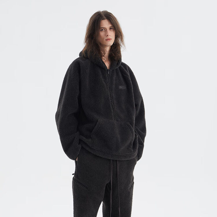 FOG FEAR OF GOD 22 multi-threaded half-zip cotton ESSENTIALS casual sherpa hoodie