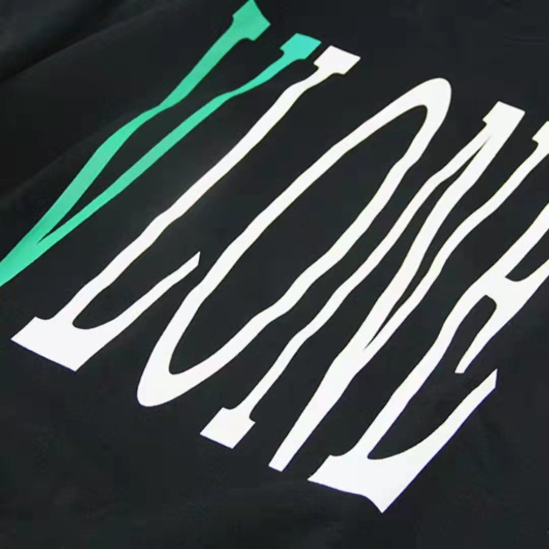 VLONE Logo Print Hoodie Black/Green