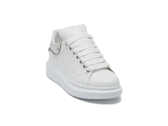 Alexander Mcqueen Women's Oversized Sneaker in White/silver