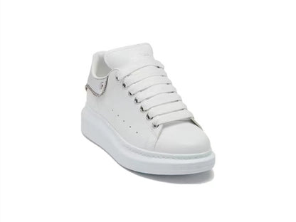 Alexander Mcqueen Women's Oversized Sneaker in White/silver