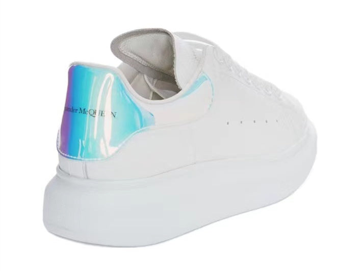 Alexander Mcqueen Women's Oversized Sneaker in White/shock Pink