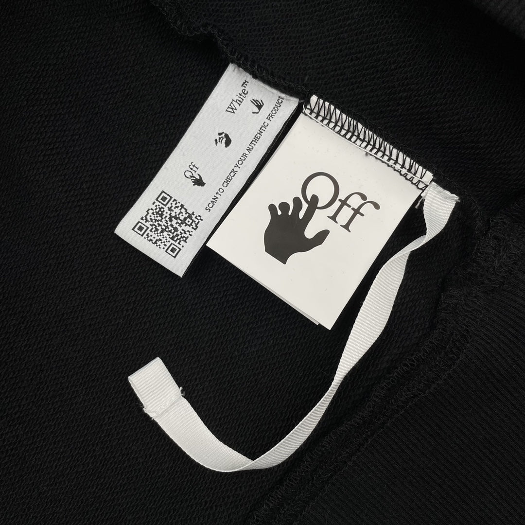 Off-White bamboo arrow print hoodie black