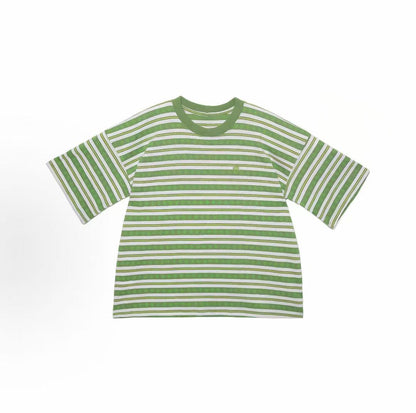 Chrome Hearts SS23 Striped Logo Printed Round Neck Pullover Short Sleeve T-Shirt for Men