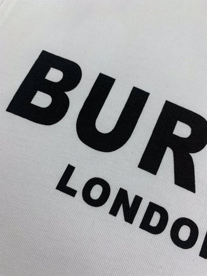 BURBERRY LOGO PRINT COTTON T-SHIRT IN WHITE – BRS009