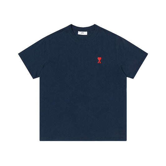 AMI Small Logo Tee Navy