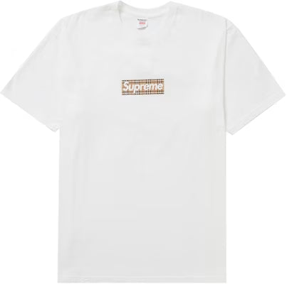 Supreme x Burberry Box Logo Tee 'White'