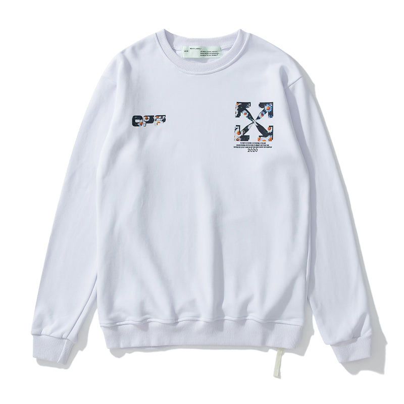 Off-White little daisy print hoodie white