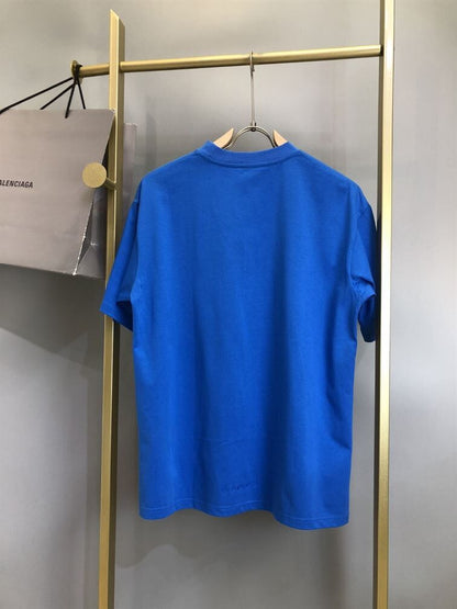BALENCIAGA MEN’S THE SIMPSONS TM &  20TH TELEVISION T-SHIRT OVERSIZED IN INDIGO – BAS006