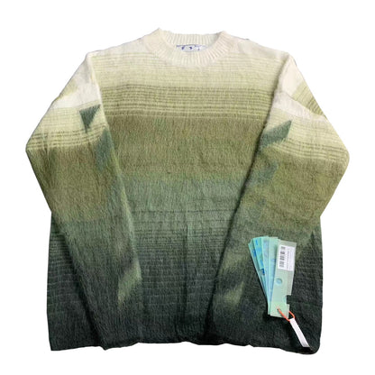 Off-White gradient arrow mohair hoodie beige/orange