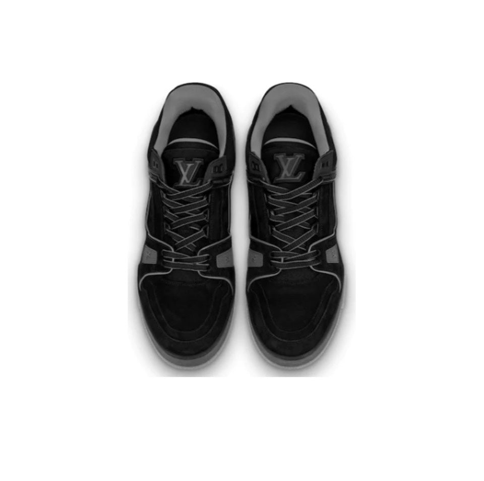 LOUIS VUITTON LV 408 TRAINERS IN SUEDE & GRAY FLANNEL   LSVT222