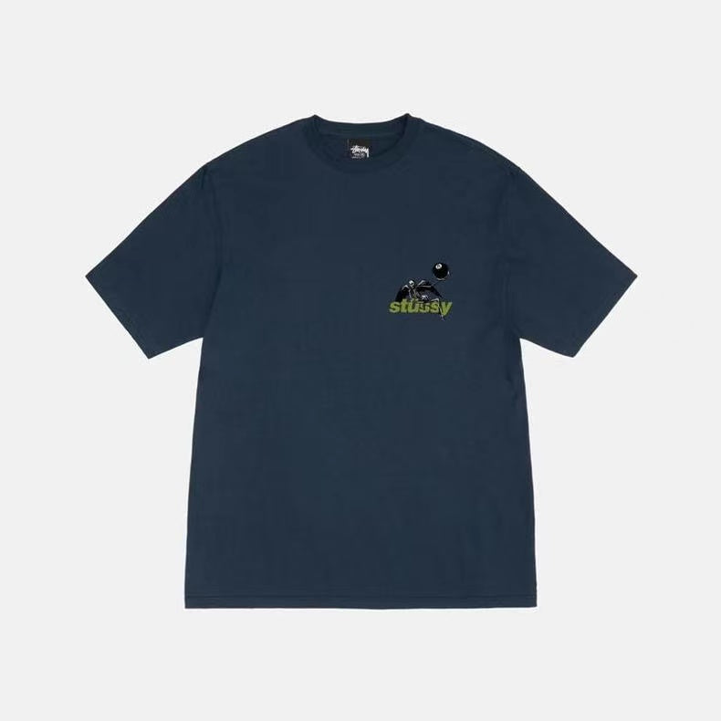 STUSSY SKELETON ANGEL TEE NAVY