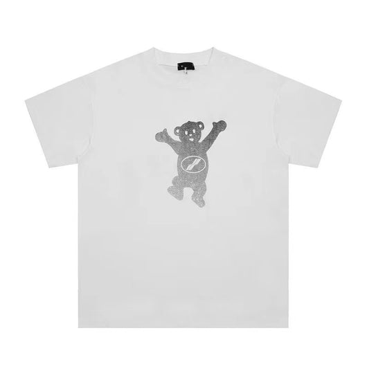WE11DONE Cartoon Bear Logo Tee White