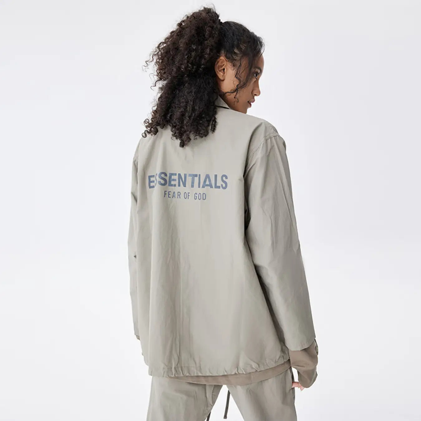 FOG FEAR OF GOD 21 multi-line lapel jacket ESSENTIALS retro coach jacket