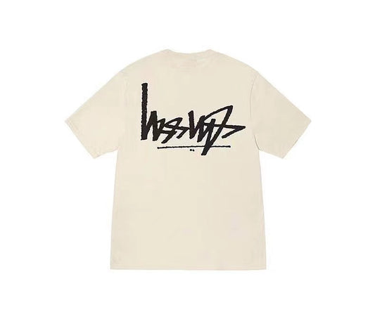 STUSSY HANDSTAND LOGO TEE APRICOT