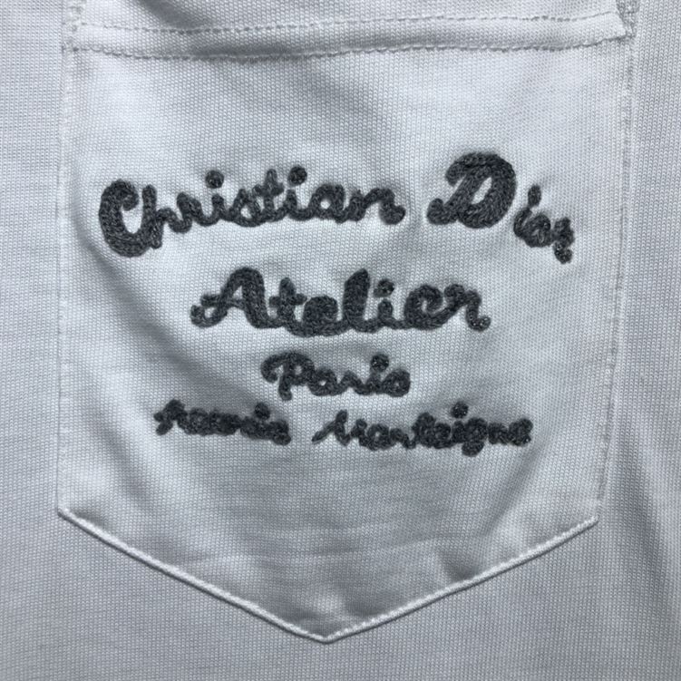 ‘CHRISTIAN DIOR ATELIER’ T-SHIRT RELAXED FIT WHITE COTTON JERSEY – DOT023