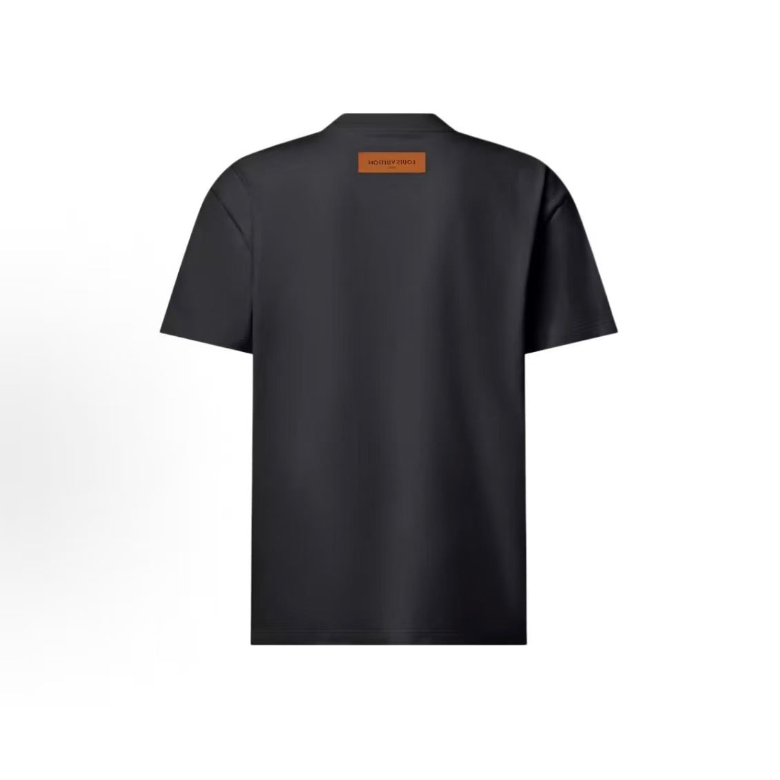 LOUIS VUITTON SS26 Wide ribbed collar logo embroidery reversible effect brand logo detail short-sleeved T-shirt for men