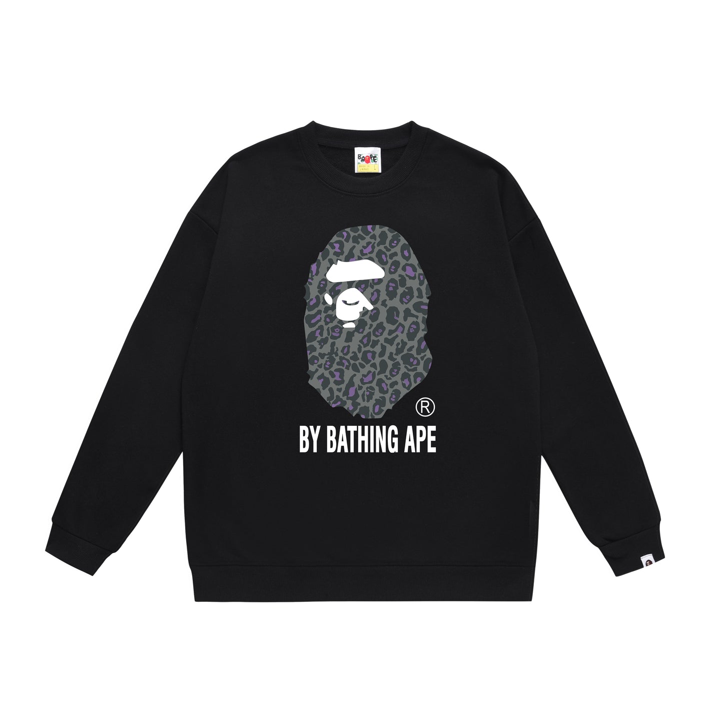 A Bathing Ape Camouflage Logo Print Hoodie Black