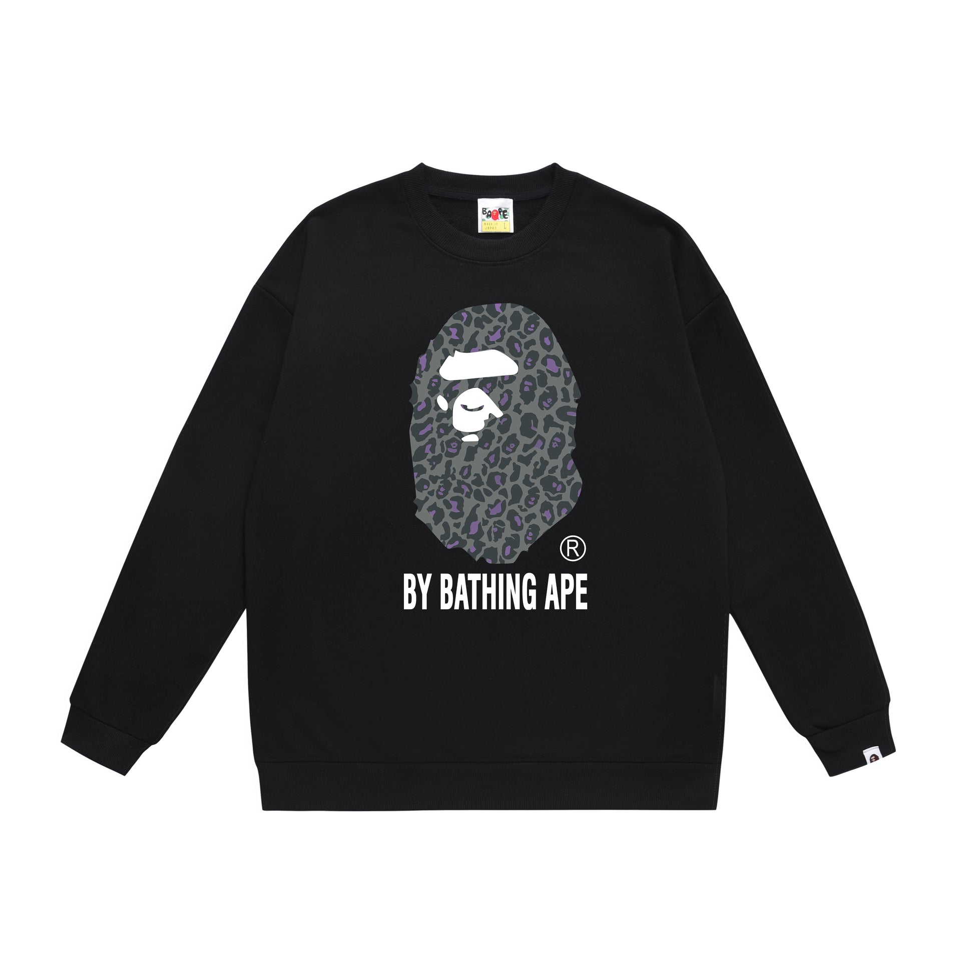 A Bathing Ape Camouflage Logo Print Hoodie Black