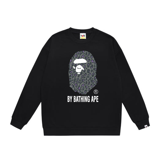 A Bathing Ape Camouflage Logo Print Hoodie Black