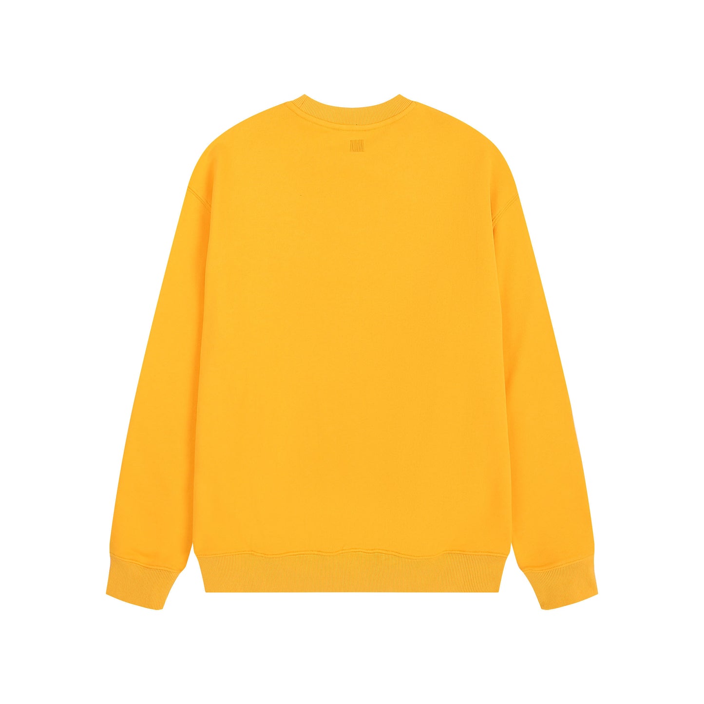 AMI Solid Color Crew Neck Hoodie Orange