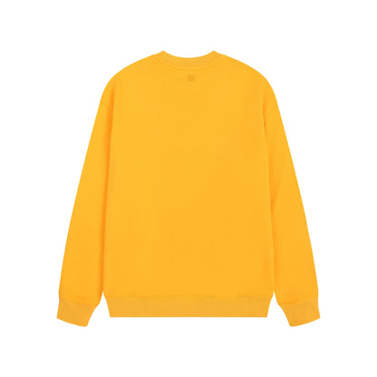 AMI Solid Color Crew Neck Hoodie Orange