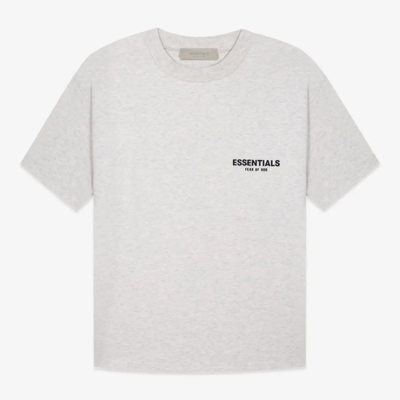 FOG FEAR OF GOD 22 multi-stitched back double row flocking ESSENTIALS letter T-shirt light oatmeal