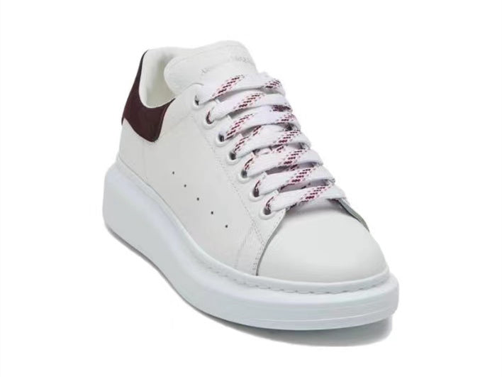 Alexander Mcqueen Women's Oversized Sneaker in White/dark Burgundy