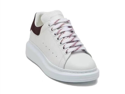 Alexander Mcqueen Women's Oversized Sneaker in White/dark Burgundy