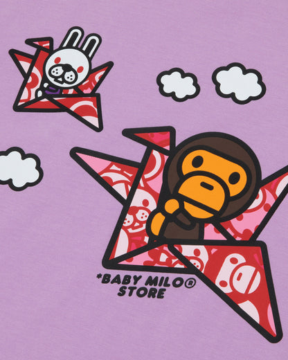 A Bathing Ape Baby Milo print tee In Purple