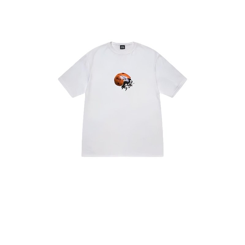 STUSSY LADYBUG PRINT TEE WHITE