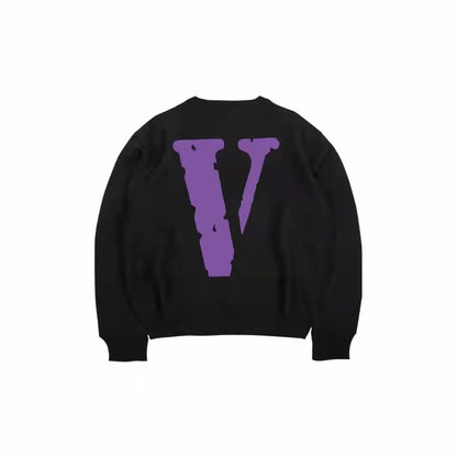 VLONE Letters Logo Print Hoodie Black/Purple