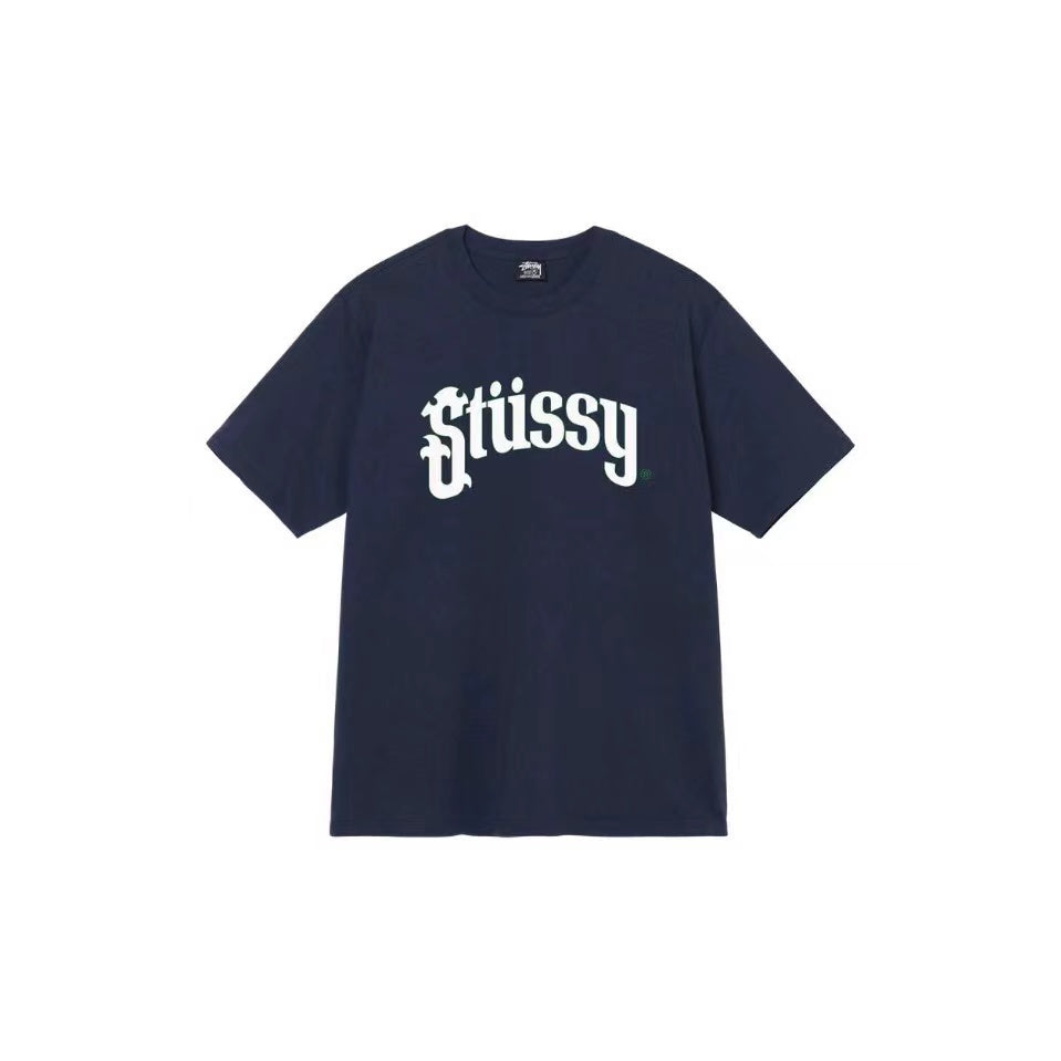 STUSSY CLASSIC LOGO TEE NAVY