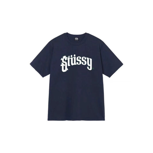 STUSSY CLASSIC LOGO TEE NAVY