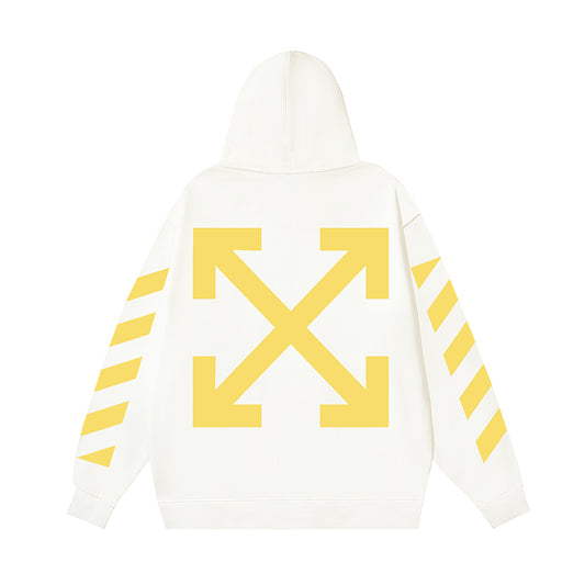 OFF WHITE DIAGONAL STRIPED ARROW HOODIE