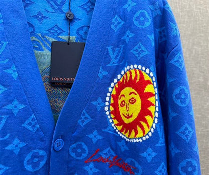 LOUIS VUITTON LV x YK MONOGRAM FACES KNITTED CARDIGAN – LVH052