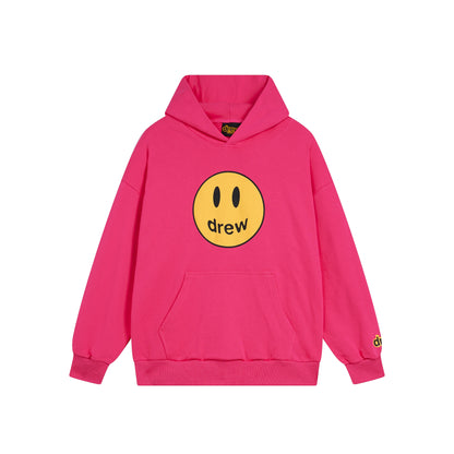 Drew House Smiley Face Series Mascot Navy Smiley Face Hooded Fleece Sweatshirt Winter Unisex Navy Blue
