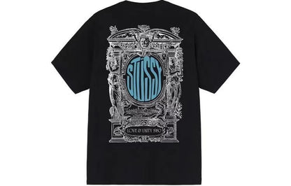 STUSSY  LOVE AND UNITY TEE BLACK