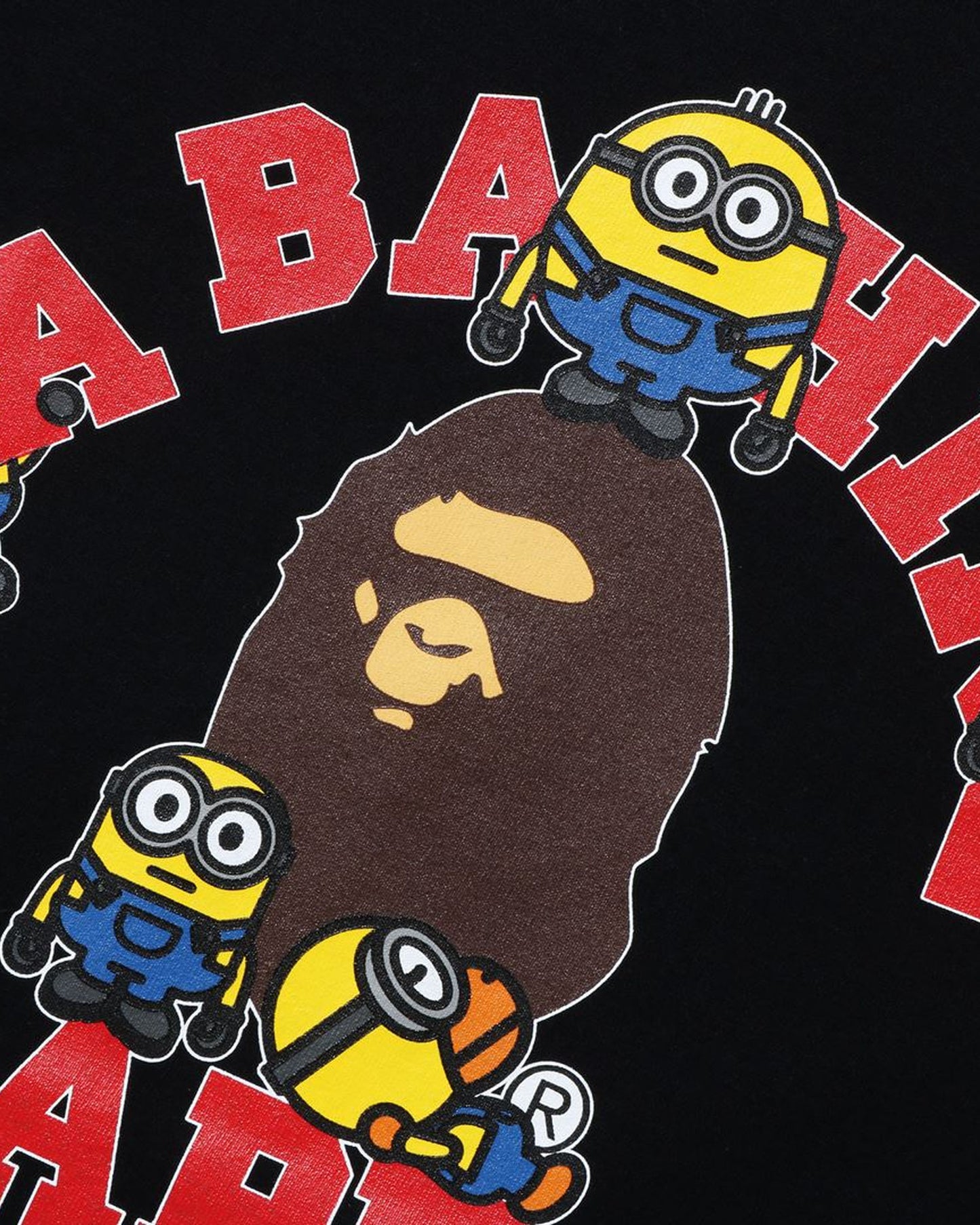 A Bathing Ape X Minions Tee In Black