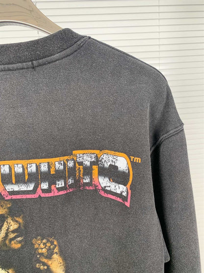 OFF-WHITE DIGIT BACCHUS COTTON SWEATSHIRT CHARCOAL GREY – OS018