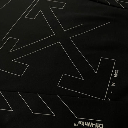 Off-White broken arrow print hooded sweater black