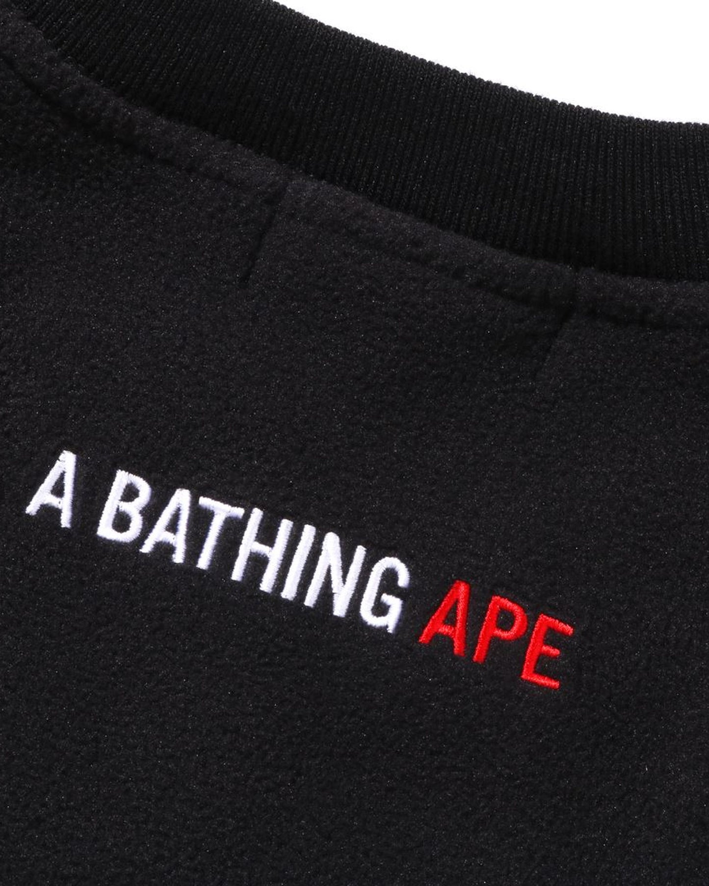 A Bathing Ape X Polartec Wide Fit Crewneck In Black