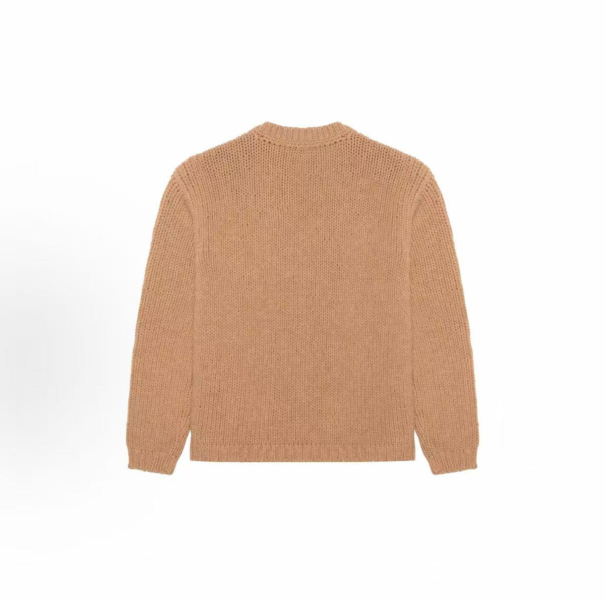 GUCCI Gucci Letter Embroidery Round-neck Long-sleeved Knit Shirt for Men Brown