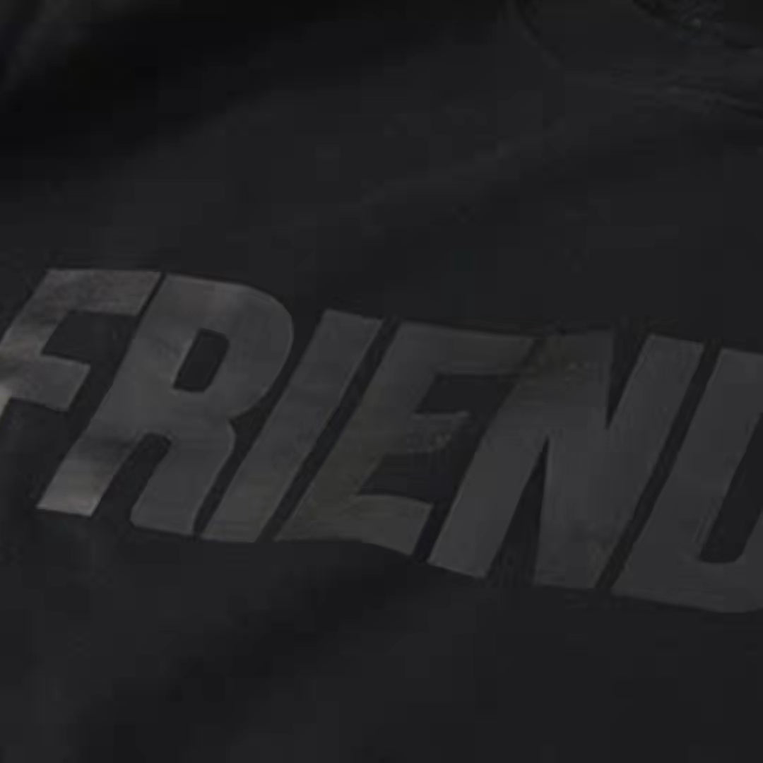 VLONE Letters Logo Print Hoodie Black/Gray