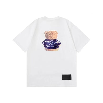 WE11DONE Teddy Bear Print Tee White