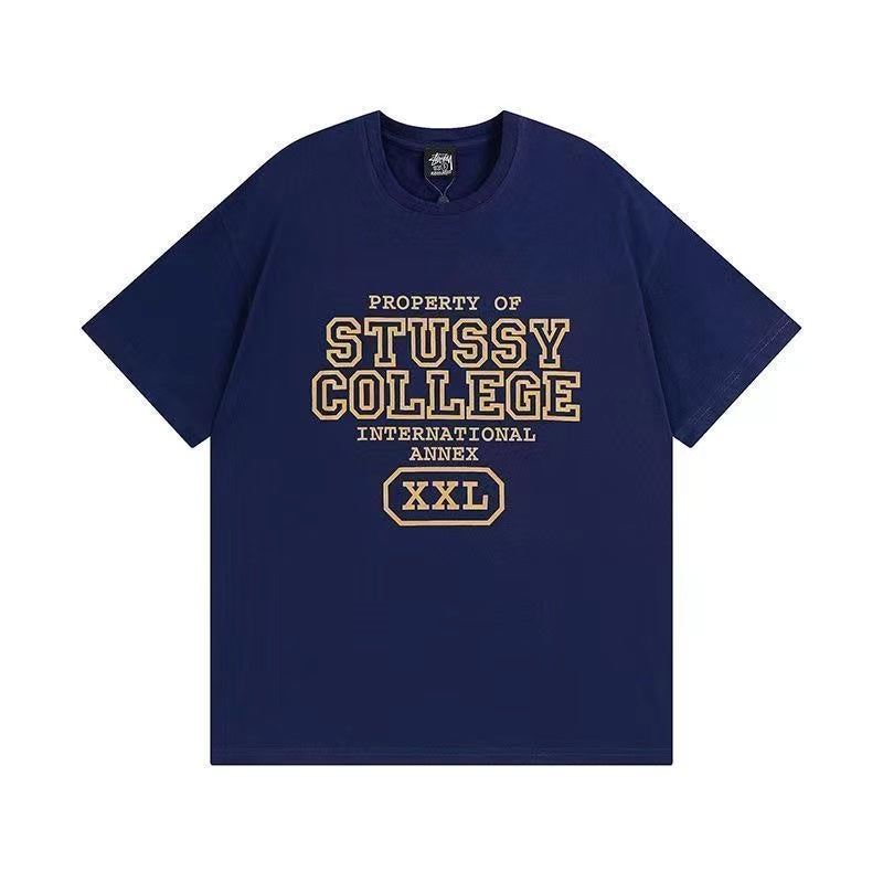 STUSSY LETTER PRINT TEE NAVY