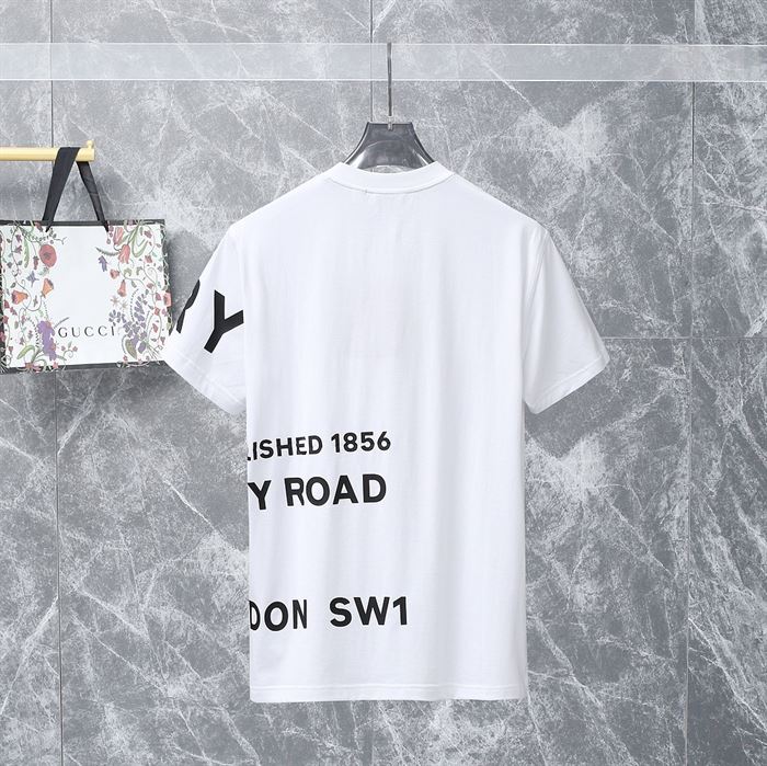 BURBERRY HORSEFERRY PRINT COTTON OVERSIZED T-SHIRT – BRS002