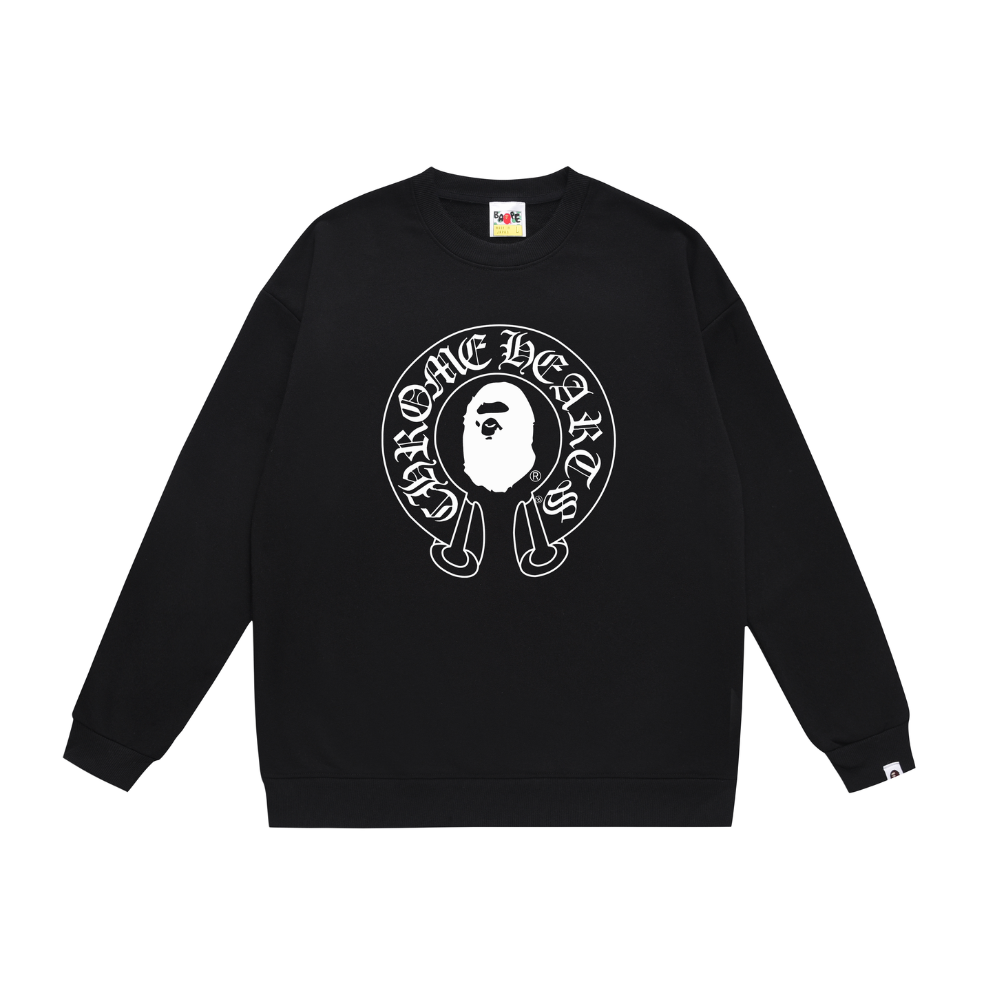 A Bathing Ape Horseshoe Print Hoodie Black