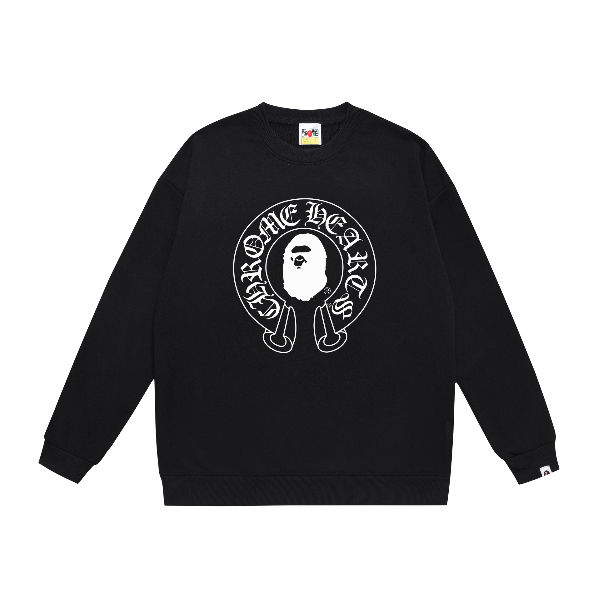 A Bathing Ape Horseshoe Print Hoodie Black