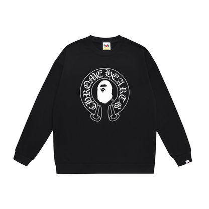 A Bathing Ape Horseshoe Print Hoodie Black